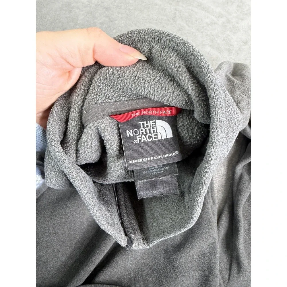 The North Face 1/4 Zip Fleece Jacket Men's Size XL Gray Outdoor